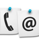 Web Contact Us Icons On Post It